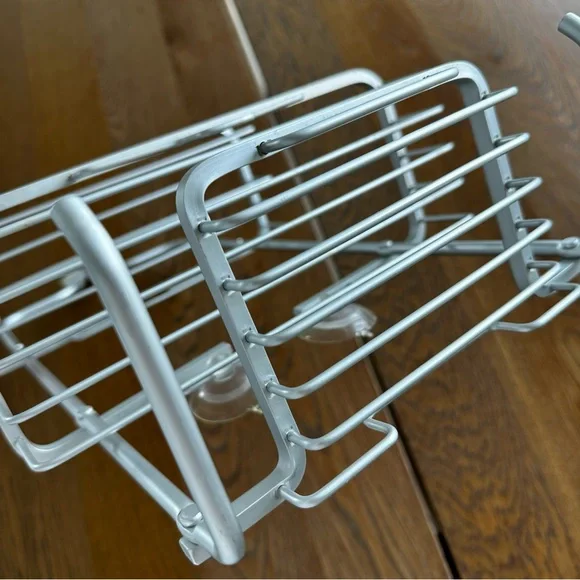 Zenna Home Rustproof Hanging Shower Caddy Satin Chrome Sturdy Metal - Picture 9 of 11